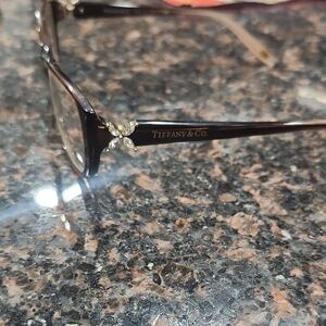 Tiffany & Co. Black Glasses with Gold Accents